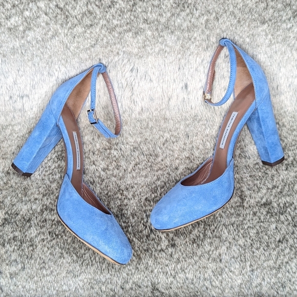 Tabitha Simmons Petra Denim Kidsuede Heel Women's 6 - Picture 8 of 11